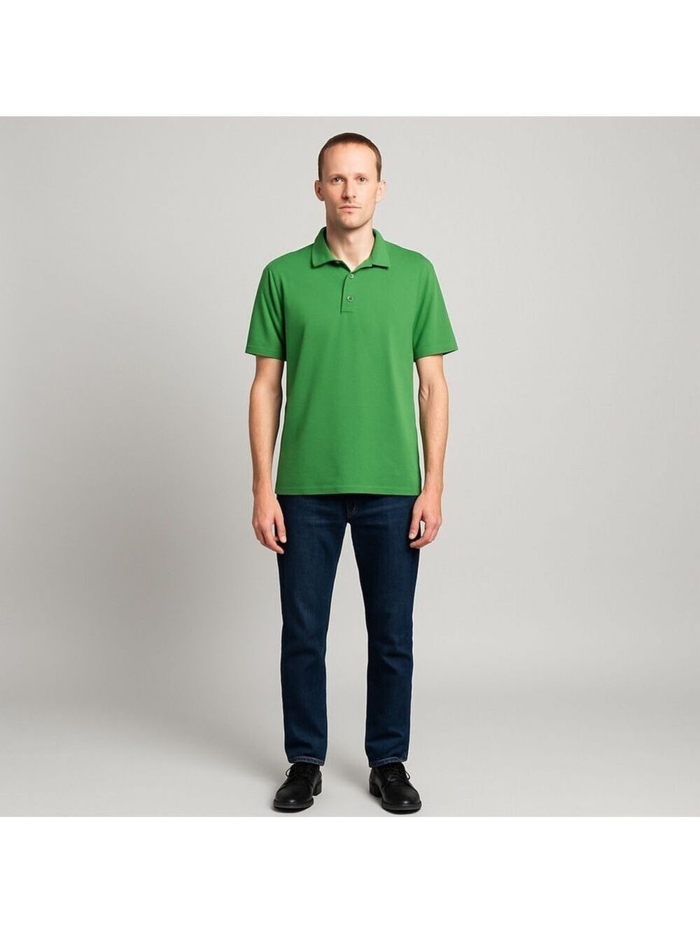 Croft & Barrow Men's Large Green Pique Polo Shirt